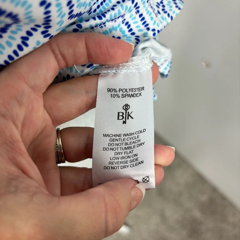 Belyn Key Glacier‎ Long Sleeve Polo in Burst Print Size M - Picture 6 of 6